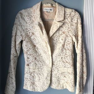 Cream lace jacket